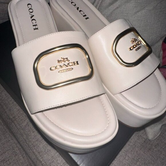 Eloise leather sanda , size 7.5, CHALK color - Picture 2 of 3